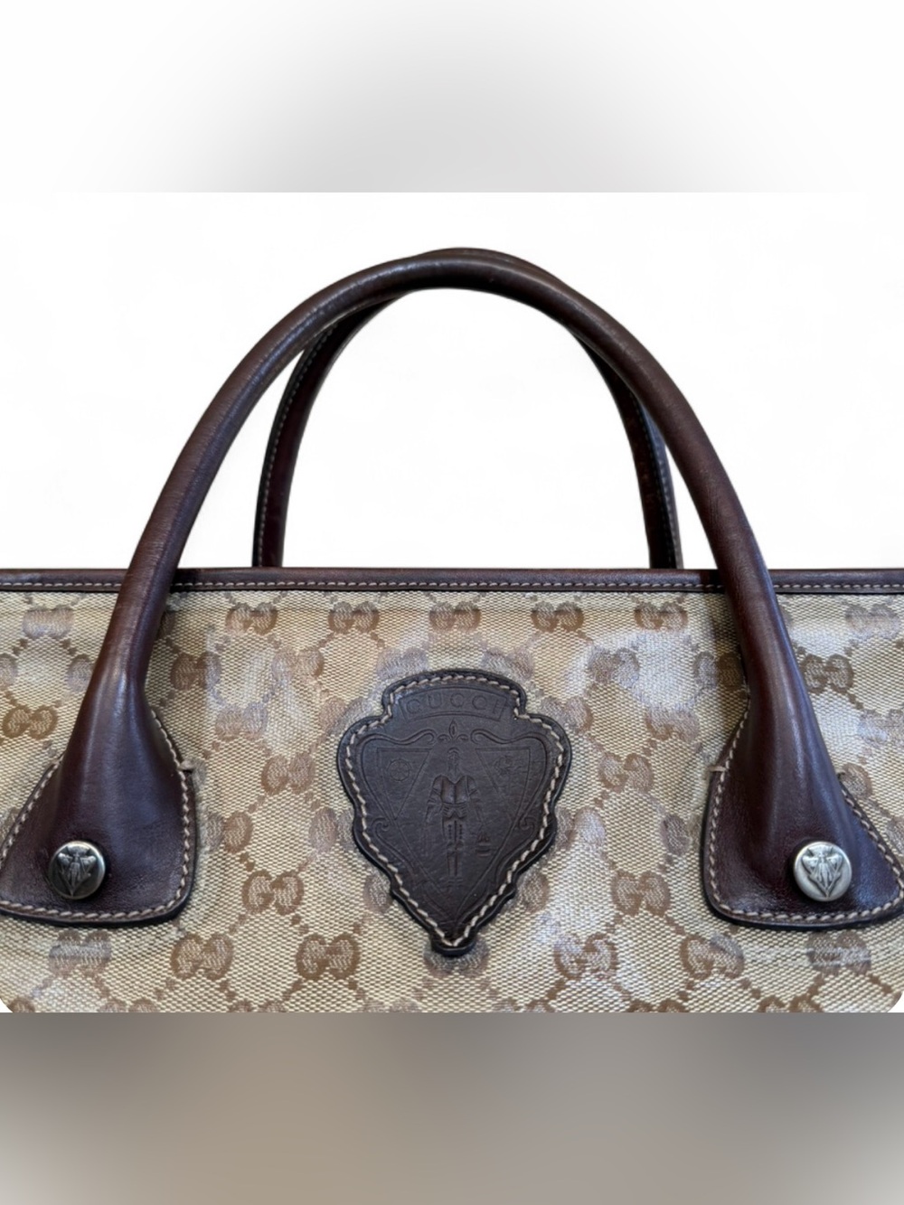 Gucci GG Crystal Coated Hysteria Crest Monogram Tote Bag. Comes with COA - Picture 11 of 17